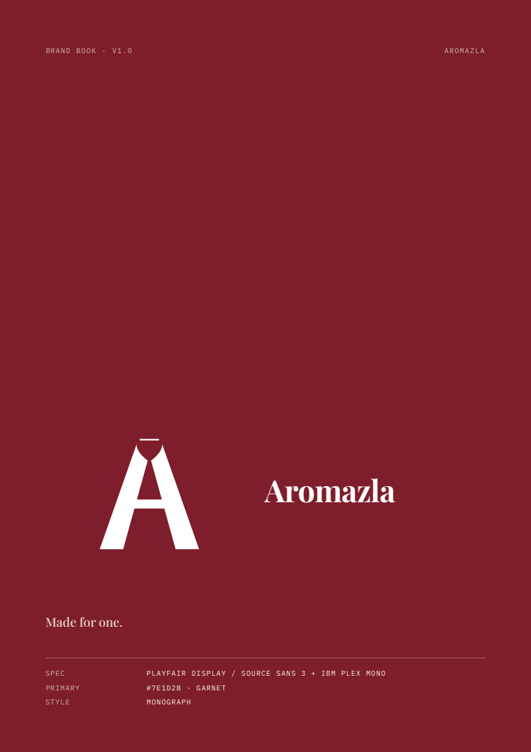 Aromazla brand book cover