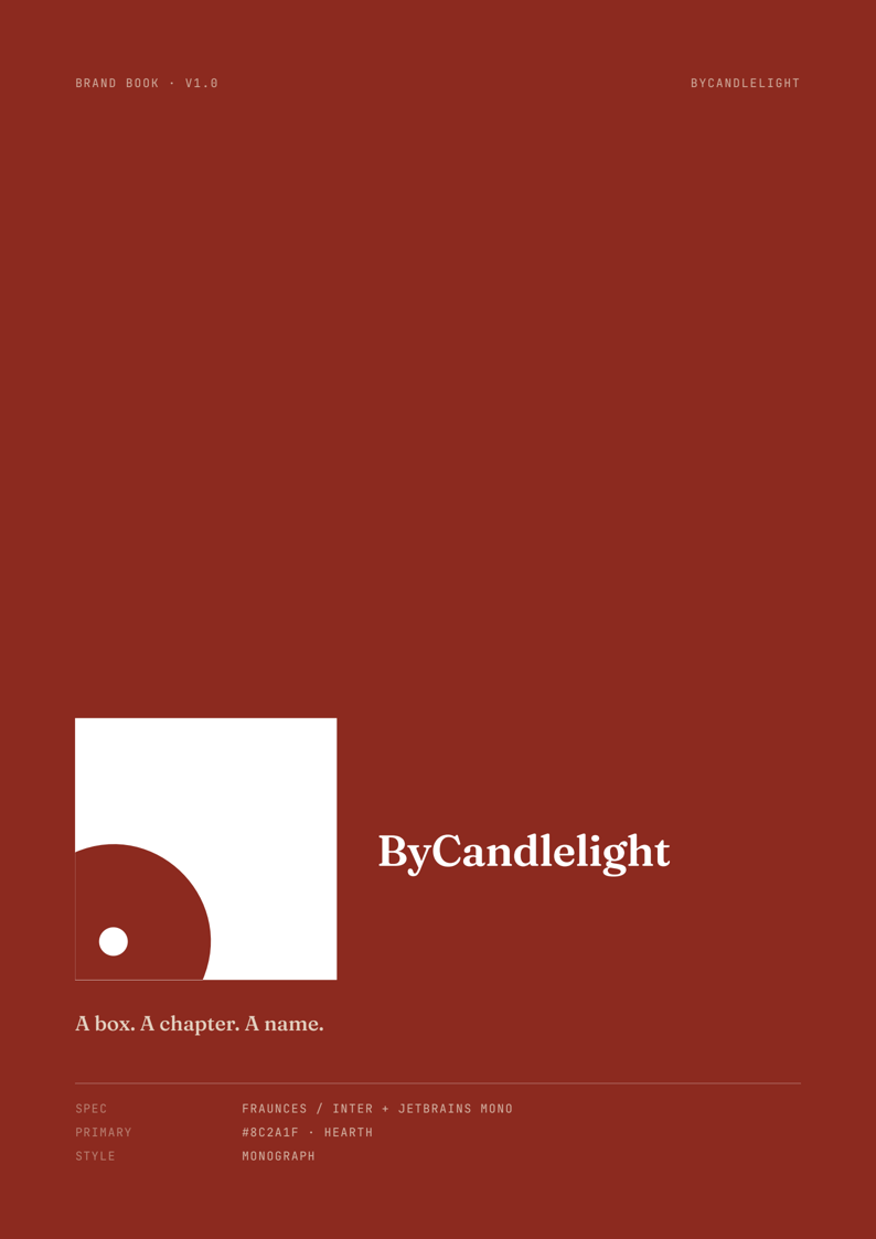 ByCandlelight brand book cover
