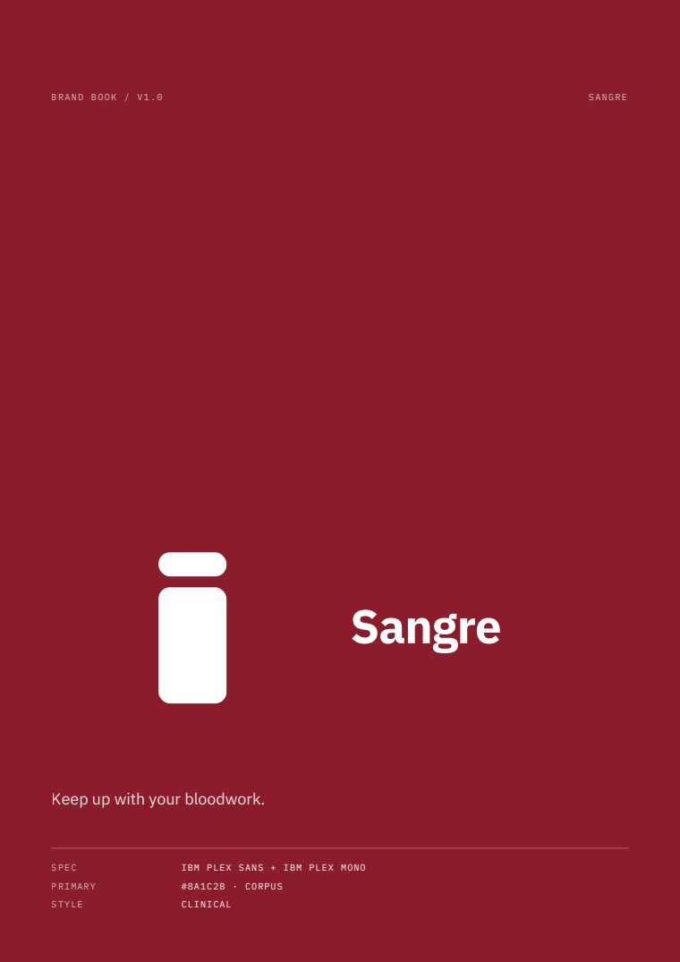 Sangre brand book cover